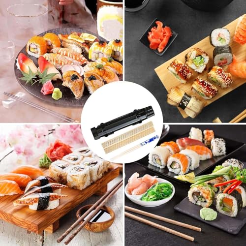 Foto von Sunshine smile Sushi Maker Roller,Sushi Set zum Selber Machen,6-teiliges Bazooka Set,Roller Multifunktionale für Anfänger,Sushimaker und Bambusmatte,DIY Roller Tool für Anfänger zu Hause