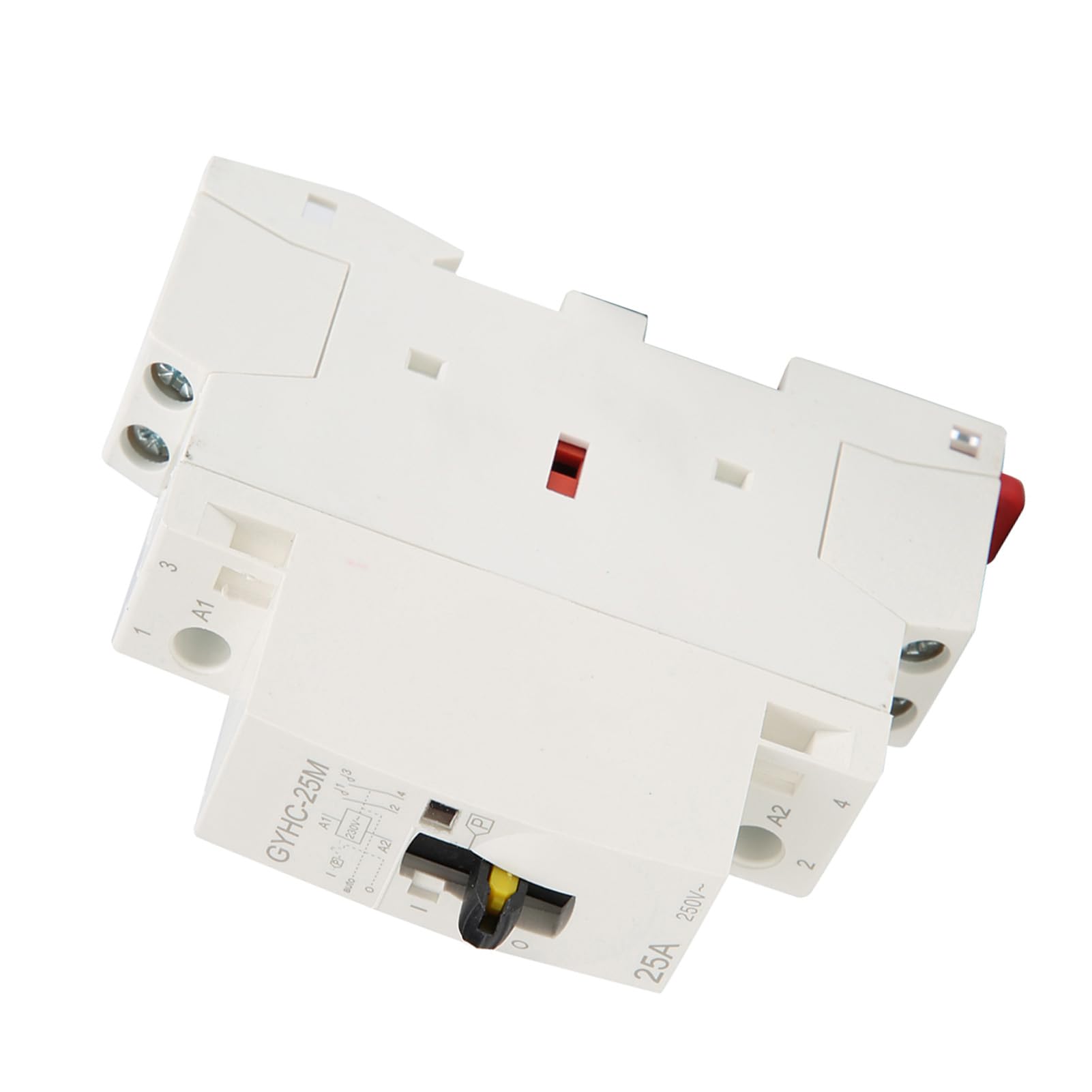 Contacteur Jour Nuit 2P 25A 220V 50Hz Din Rail Contacteur Ca Domestique avec Interrupteur de Commande Manuelle Contacteur Jour Nuit Chauffe Eau Ac Contactor (2NO)