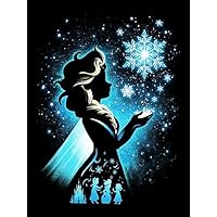 Kit per pittura a mosaico fai da te di HL Lospeces con diamantini a forma di principessa di Frozen, 30,5 x 40,6 cm, per decorare le pareti della casa, adatto per bambini