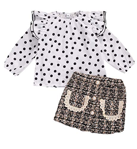 Loalirando Baby Girls’ Tweed Cardigan + Mini Skirt Princess Dress,...