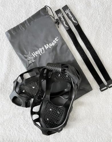 Traction Cleat for Walking on Snow and Ice - Happy Moose Ice Traction Walkers (1 Pair) (Medium)