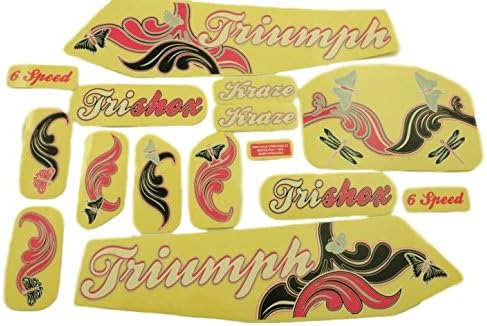 ORIGINAL RALEIGH MTB 20" TRIUMPH KRAZE 2011 DECAL STICKER TRANSFER RENOVATION SET BLACK & PINK