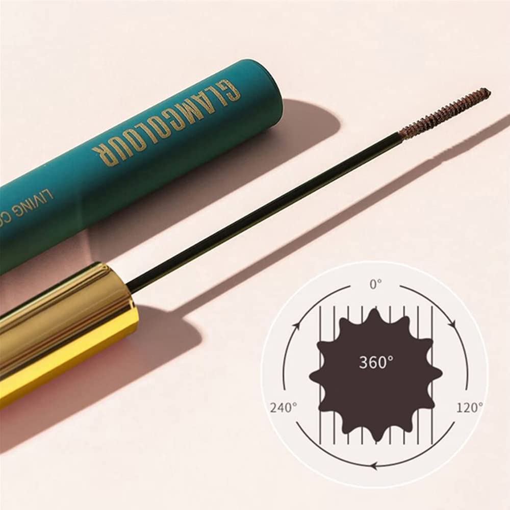 CYUHAN Magic Color Skinny Mascara, Waterproof Lengthening Mascara Washable Essence Lash, Lentes De Contacto Colores, Fine Brush Lengthening Mascara Curling, Best Mascara for Women Girl (Brown)