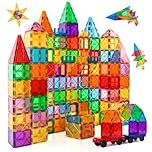 vatenick Magnetic Building Blocks Set 100PCS 3D Magnetic Blocks Tough Building Tiles Stem Toys Kids Christmas Birthday Gifts for Kids Ages 3 4 5 6 7 8 Year Old
