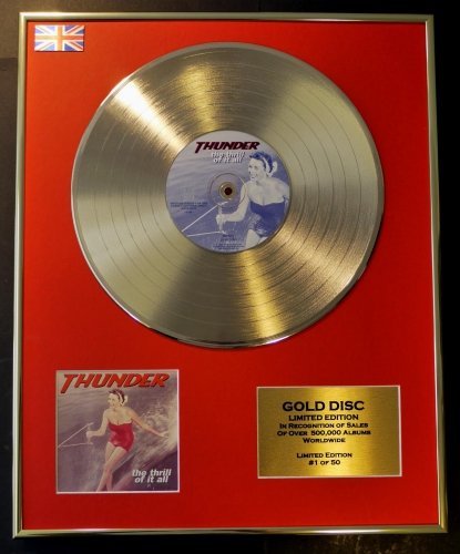 TUNDER/EDITION LIMITEE/CADRE DISQUE D'OR CD ET VINYLE/"THE THRILL OF IT ALL"