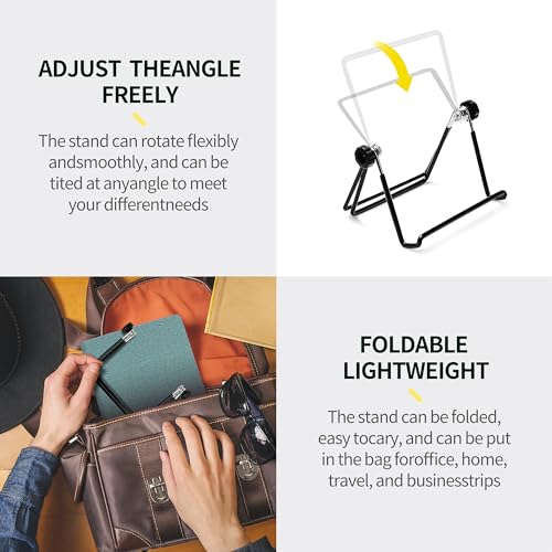 Soter SOAS-02B Plate Stands For Display And Book Stand,Adjustable Portable Holder Stand, Magazine Rack, Ipad Stand,7Inch Metal Black Frame Holder For Picture, Decorative Plate, Cookbook thumb #5