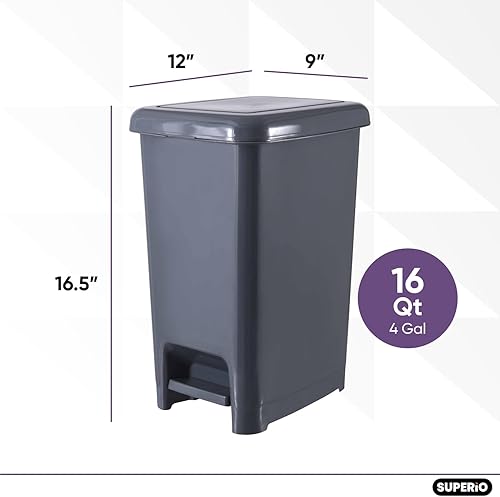 Miniatura 3 de Superio Bote de basura con pedal delgado