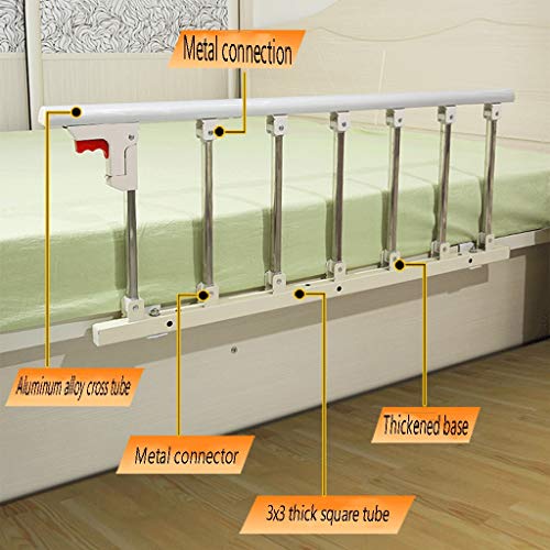 Asa de asistencia y manijas de seguridad para cama con barrera protectora anticaídas 5
