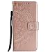 Produktbild Tosim [Huawei P20 Pro] Hülle Leder, Klapphülle mit Kartenfach Brieftasche Lederhülle Stossfest Handy Hülle Klappbar für Huawei P20Pro - TOHHA51132 Rosa Gold