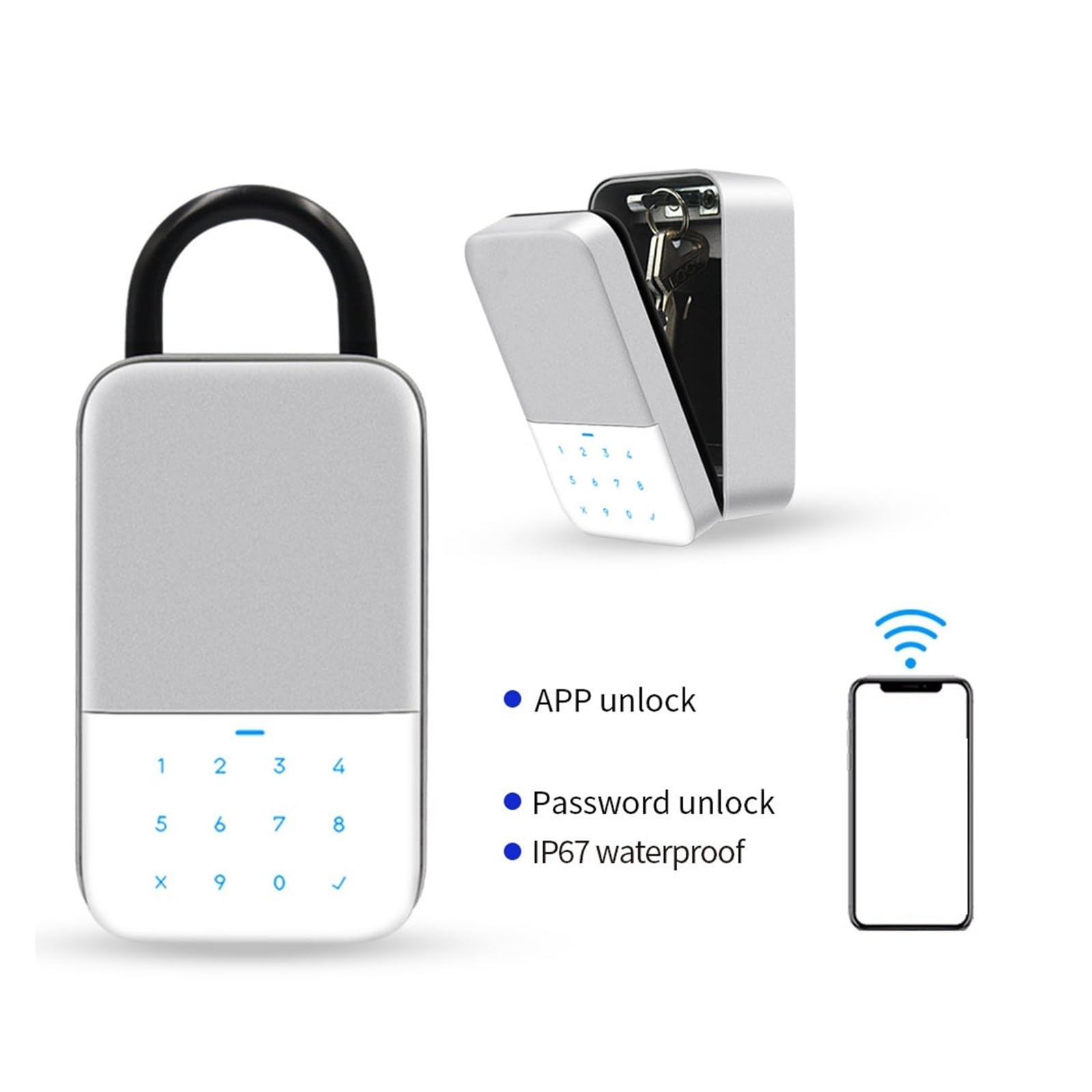 Sejf, Zewnętrzna inteligentna skrzynka na klucze Tajna blokada Skrzynka bezpieczników Aplikacja Bluetooth Odblokuj kłódkę bezpieczeństwa