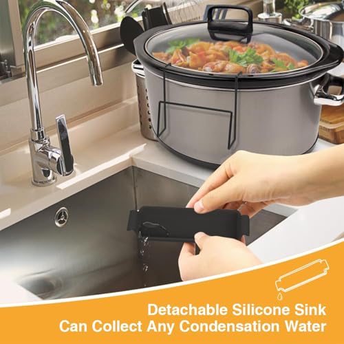 Dubbulon Portatapas Para Ollas Durante La Cocción - Accesorio Antideslizante Para Soporte De Utensilios - Portatapas Para Olla De Cocción Lenta,Con Almacenamiento Que Ahorra Espacio Y Mantiene La - imagen 7