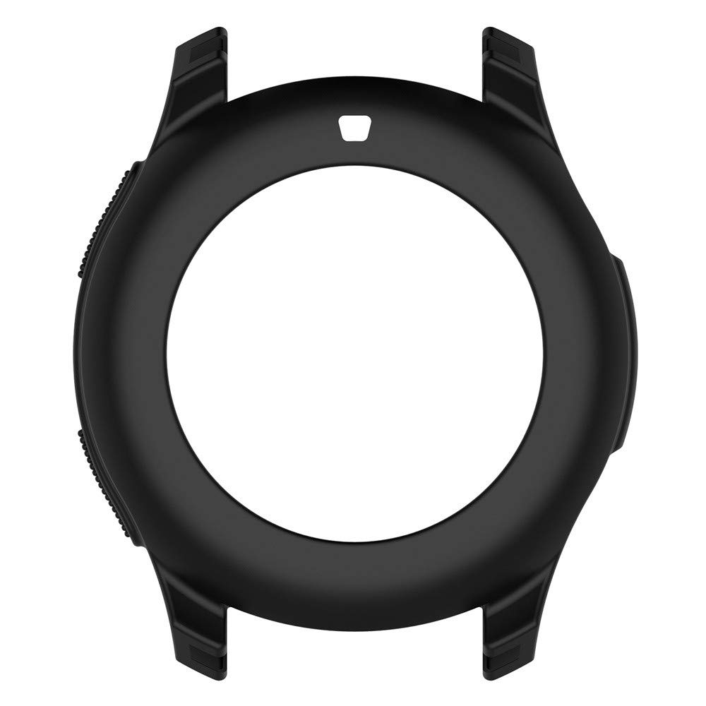 LEKODE Full Case Cover for Gear S3 Frontier/Galaxy watch46 Soft TPU Screen Protection Silicone(Black,As described)
