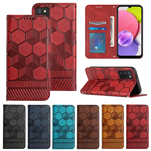 Coque Samsung A03s motif football avec rabat magnétique et support vidéo intégré