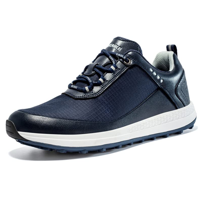 LLTMALL Men's Golf Walking Shoes Comfortable Running Workout Training Sneakers Casual Non-Slip Golf Shoes Navy Blue 11