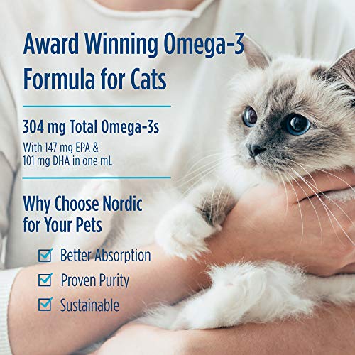 Nordic Naturals Omega-3 Cat, Unflavored - 2 oz - 304 mg Omega-3 Per One mL - Fish Oil for Cats with EPA & DHA - Promotes… - Image 5