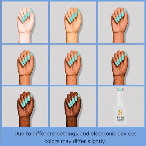 Image of Bolt Bee Pastel Mint Color Gel Nail Polish Soak Off UV Gel DIY at Home 15ML Manicure Salon Nail Art