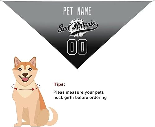Miniatura 129 de Bandana personalizada para perro de baloncesto para perro, bufanda para mascotas, color del equipo con nombre y número de nombre, regalos