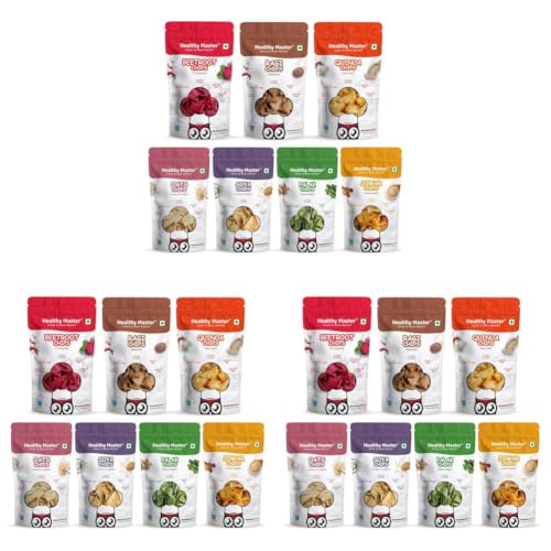 Image of Healthy Master Millet Chips Combo 700g (7x100g) | Source of Protein | Gluten Free Snacks | No Preservatives | Made with Ragi, Quinoa, Oats, Beetroot, Palak, Jowar & Soya | No Palm Oil (Pack of 3)