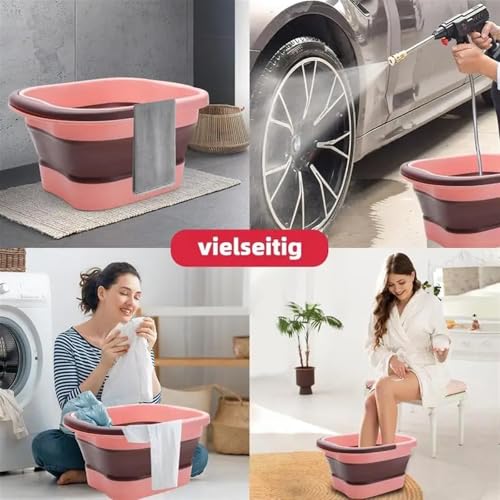 Baño plegable para pies 15L con asa portátil miniatura 4