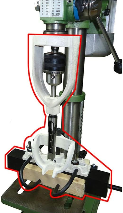 White 65MM Inner Diameter Square Tenon Machine Accessories For Bench Drill Square Tenon Machine Converter