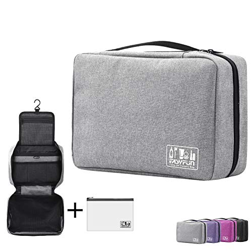 Hanging Toiletry Bag For Men & Women | Large Travel Toiletry Bags With Hook | TSA Approved Clear Toiletry Bags Kit Organizer