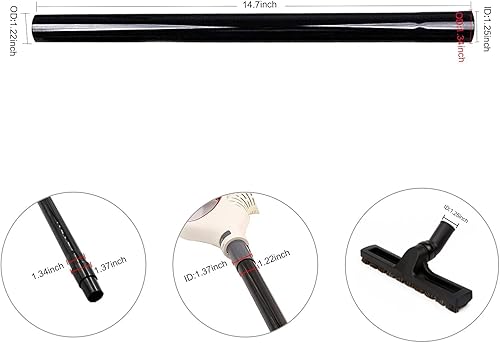 Miniatura 2 de Varita de extensión de vacío de 1 1/4 pulgadas para accesorios de aspiradora de tienda 1.25 "1.260 in tubos de vacío de tubo de extensión de 14.7