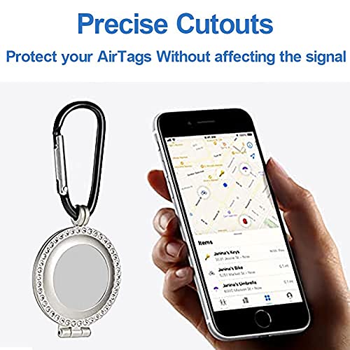 Image of AirTags Case, Key Finder and Phone Finder, Anti-Scratch Protective Alloy Metal Cover with Keychain, Excellent Gift for Friends (Rose Gold & Gold, 2 PCS)