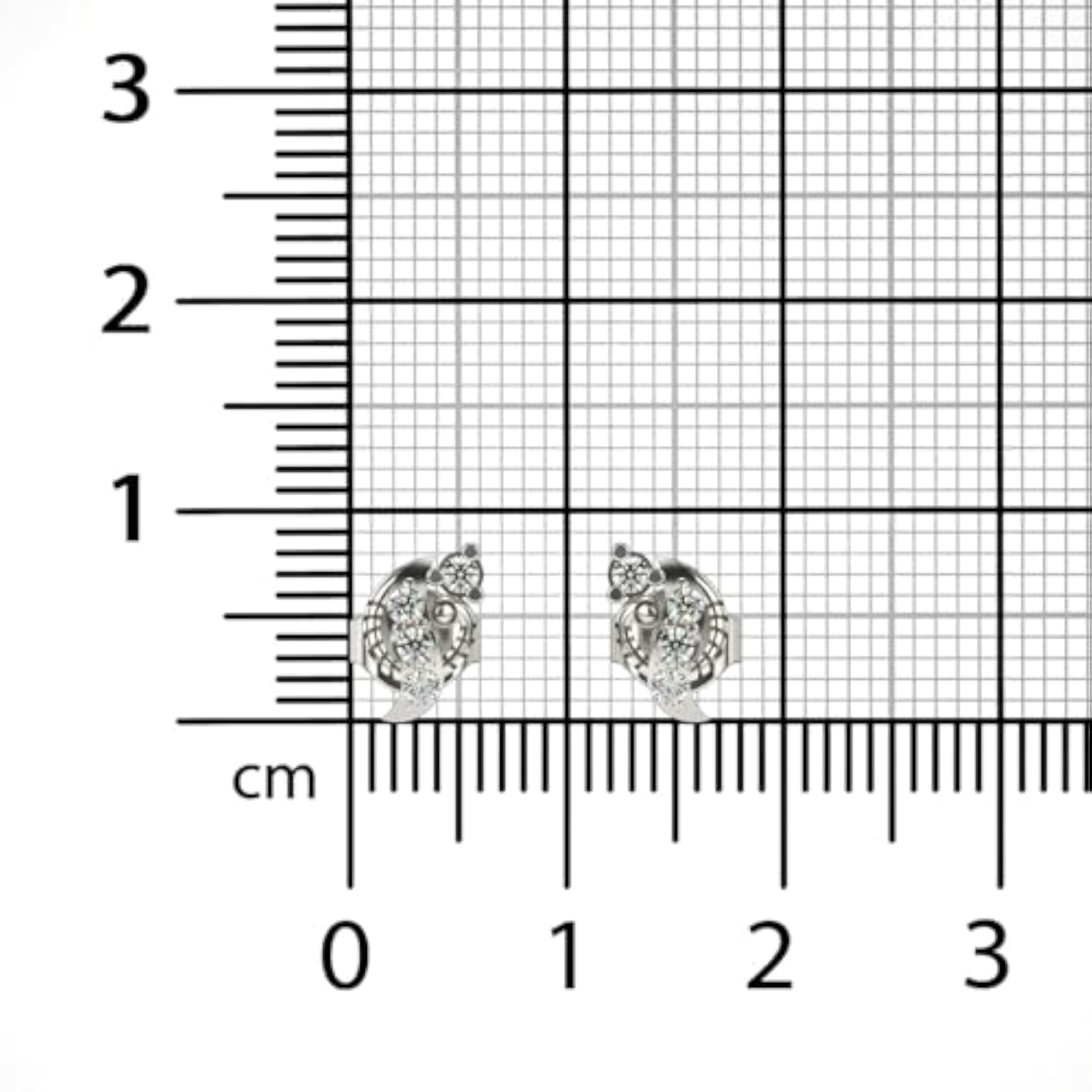 Women's Sterling Silver & Lab Grown Diamond 0.18cts Elegant Earrings, White