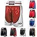 Ringside Pro-Style Boxing Trunks, Satin Shorts for Men and Women, Ideal for MMA, Muay Thai, Black, Large