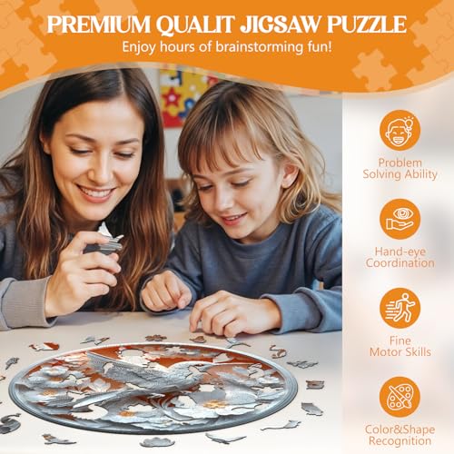 Wooden Puzzles for Adults, 3D Paper Hummingbird Wood Puzzles Adult, Unique Animal Shaped Wooden Jigsaw Puzzle, Creative Gifts for Friends/Family/Puzzle Lovers,Home Decor(S-8.5 * 8.5in 100pcs) - Image 4