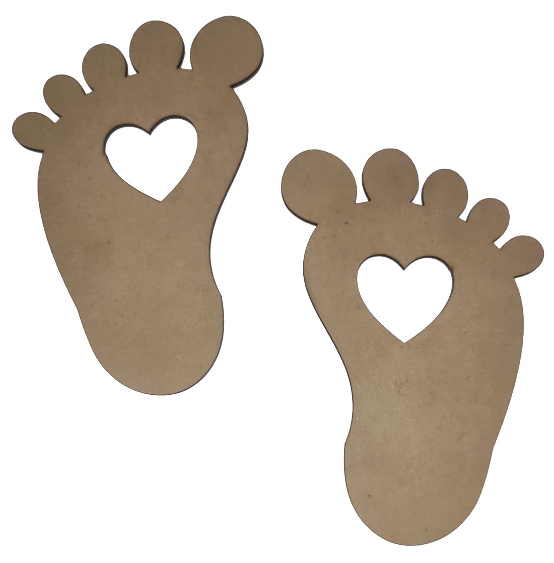 Pieds de bébé en bois pour décoration de table baptême et baby shower