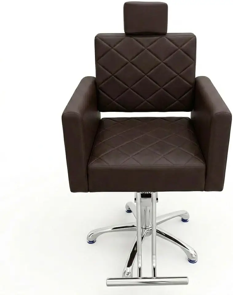 Cadeira Salão de Beleza, Cabeleireiro e Barbearia modelo Evidence Fixa - Base Estrela (Marrom)