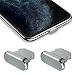 Produktbild iMangoo Staub Stecker Staubschutzstöpsel 2 Pack mit Tragetasche Kompatibel mit iPhone 6/7/8/8 Plus/X/Xs/Xr/11/11Pro zum Schutz des Ladeanschlusses Staubschutz Stöpsel for iPad Air Mini Pro (Grau)