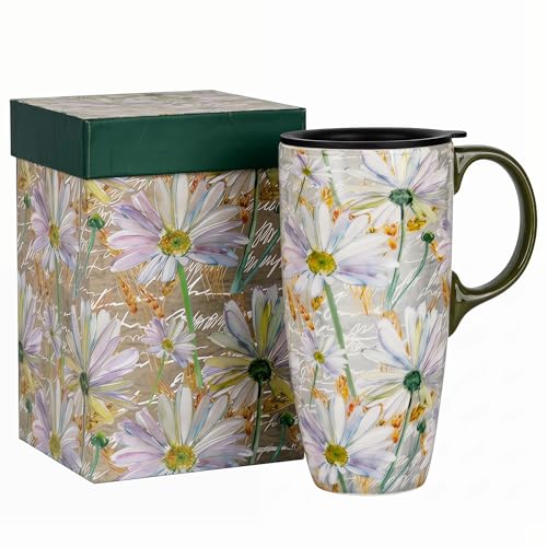 Taza de cerámica 17oz con tapa y caja regalo miniatura 1