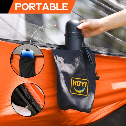 Image of Camping Hammock Mosquito Net,Double & Single Portable Hammocks Hammocks with 2 Tree Straps,Hammock Tent for Travel Camping,Camping Accessories for Indoor Outdoor Hiking Backpacking Backyard Beach