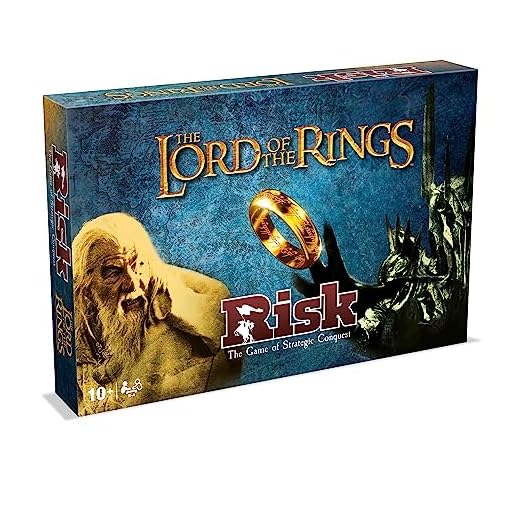 Winning Moves Lord of the Rings RISK Strategy Board Game, Unisciti alla battaglia della Terra di Mezzo che copre eventi della Compagnia dell'Anello, Le Due Torri e Il Ritorno del Re, regalo per