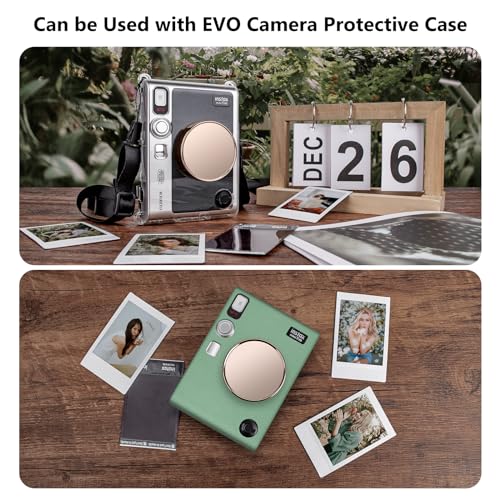 Tapa de lente MUZIRI KINOKOO para cámara instantánea Fuji Instax Mini EVO, cubierta premium de plástico con interior flocado y cuerda anti-pérdida — Dorado Champán miniatura 6