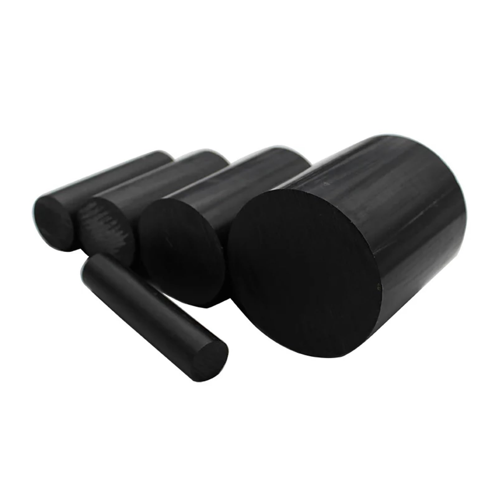 RAHBI Schwarzer ABS-Stab, bearbeitbarer Kunststoff-Rundstab, 6 mm, 8 mm, 10 mm, 12 mm, 15 mm, 20 mm, 25 mm, 30 mm, 35 mm, 40 mm, 45 mm, 50 mm, 60 mm, 65 mm leisurely (Size : 50x500mm 1pc)