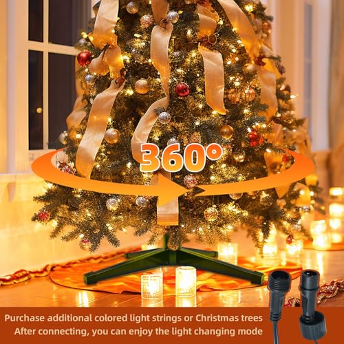 Hoyechi HYC713 𝐌𝐮𝐬𝐢𝐜𝐚𝐥 Rotating Christmas Tree Stand, Anti-Tilt Noiseless, Up To 9Ft 120 Lb Artificial Christmas Tree thumb #1