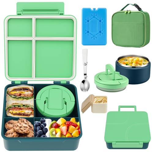 MAXSO Bento Lunch Box Set with 8 oz Soup Thermo