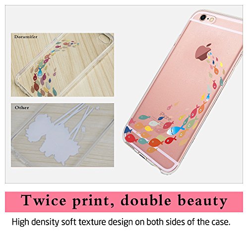 Iphone 6 Case, Iphone 6S Case, Doramifer Funny Series Protective Case [Anti-Slip] [Good Grip] [Ultra Thin] With Aesthetic 3D Print Soft Back Cover For 4.7 Inch Iphone 6/6S (Fishes) #TOP2