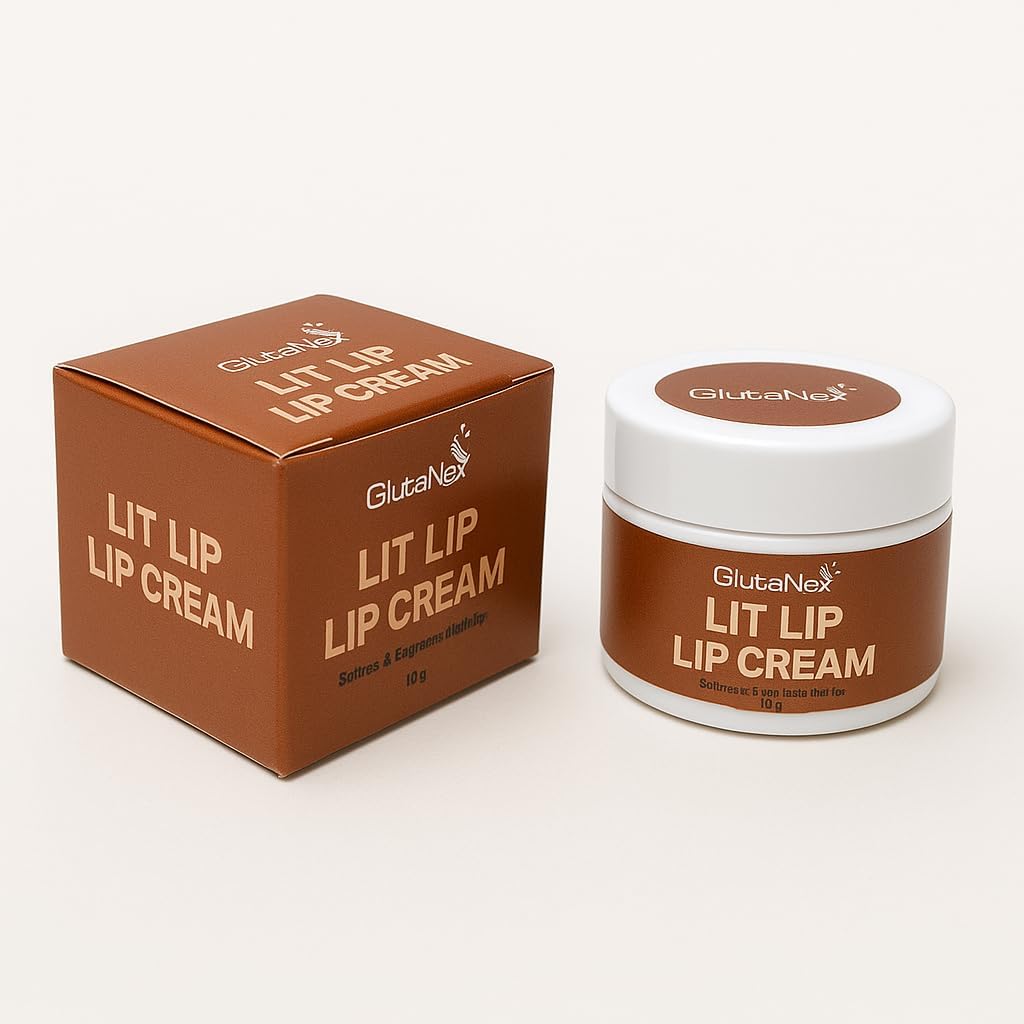 Glutanex Lip Lite Cream for Dark Lips | Lip Brightening & Lightening Formula | Soft, Luminous, Pink Lips | Nourishing & Hydrating Lip Care for Men & Women - 10 Gm (Pack of 1)