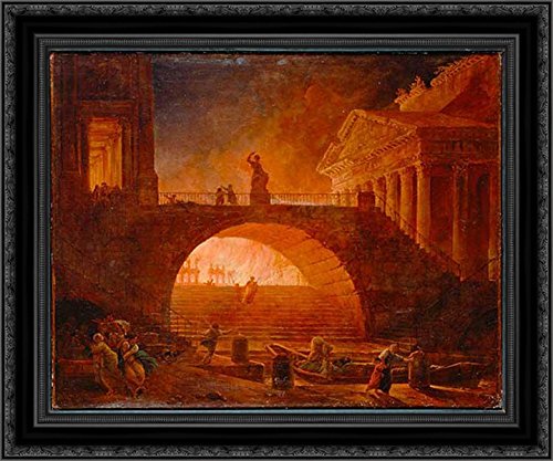 Amazon.com: The Fire of Rome, 18 July 64 AD 24x20 Black Ornate