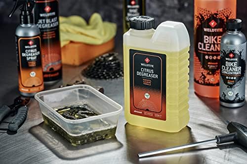 WELDTITE Dirt Wash Bike Degreaser for Cleaning and Degreasing Chains and Other Bicycle Components - Citrus - 1L