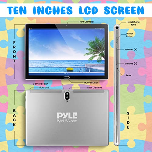 Image of Pyle Kids Tablet with Stylus Pen, 7 Inch Android Tablet with 1080p HD Display, Dual Camera, WiFi Compatibility, Quad-Core Processor, 1GB RAM, 8GB Storage, Kid Proof Cover