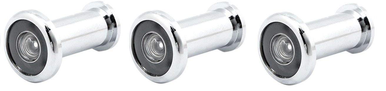 HOMEPRODUCTS4UDoor View Silver Finish 180 Degree (Door Hardware Fittings) Pack of 3