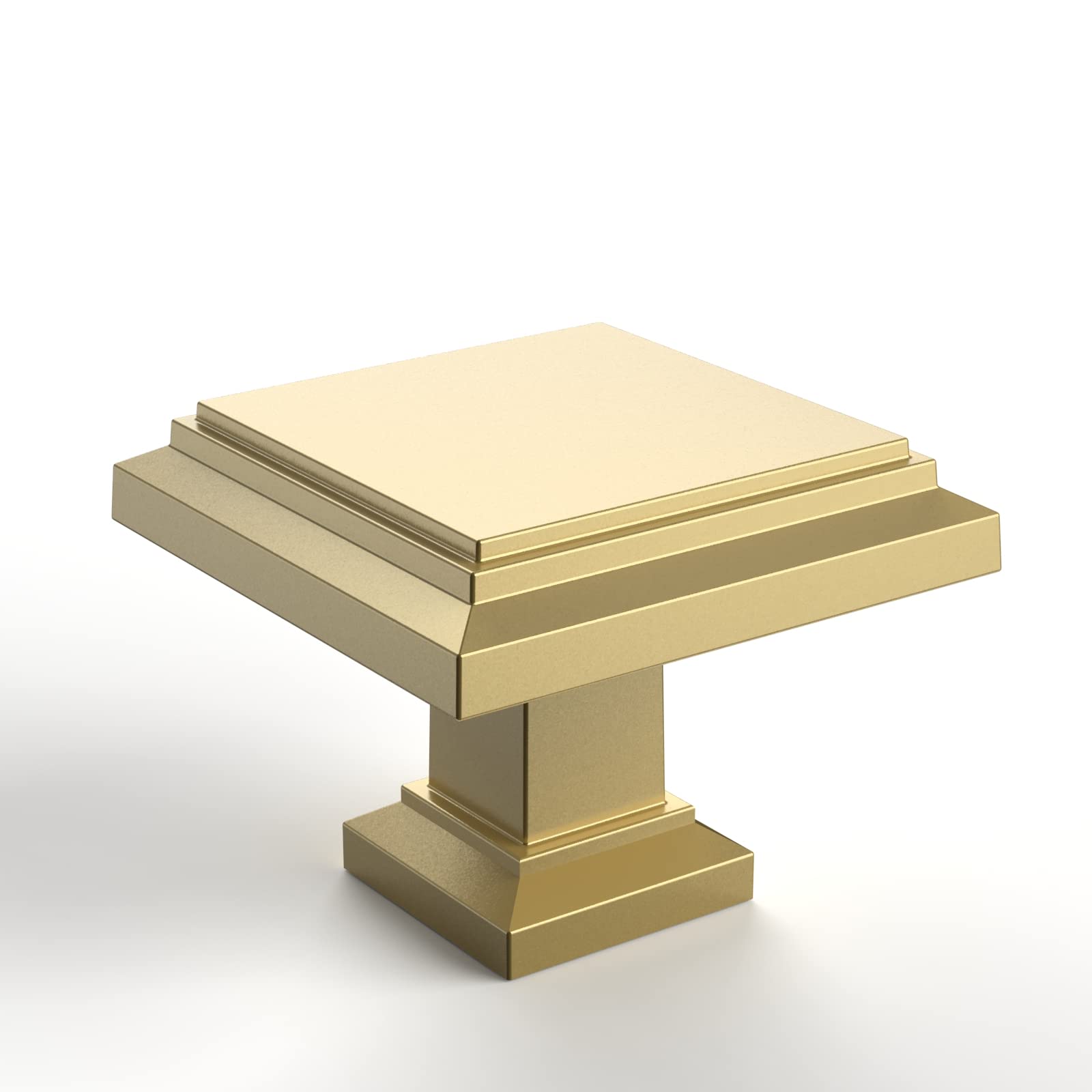 Boutons de placard carrés en laiton brossé doré Amerdeco ZH0001 (Lot de 10)