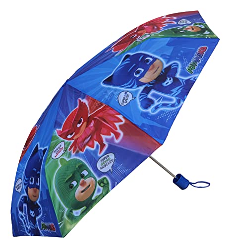Ombrello pieghevole. OMBRELLO PIEGHEVOLE PJ MASK SUPER PIGIAMINI GUFETTA GEKO GATTOBOY 8 RAGGI BAMBINO - A97809MC