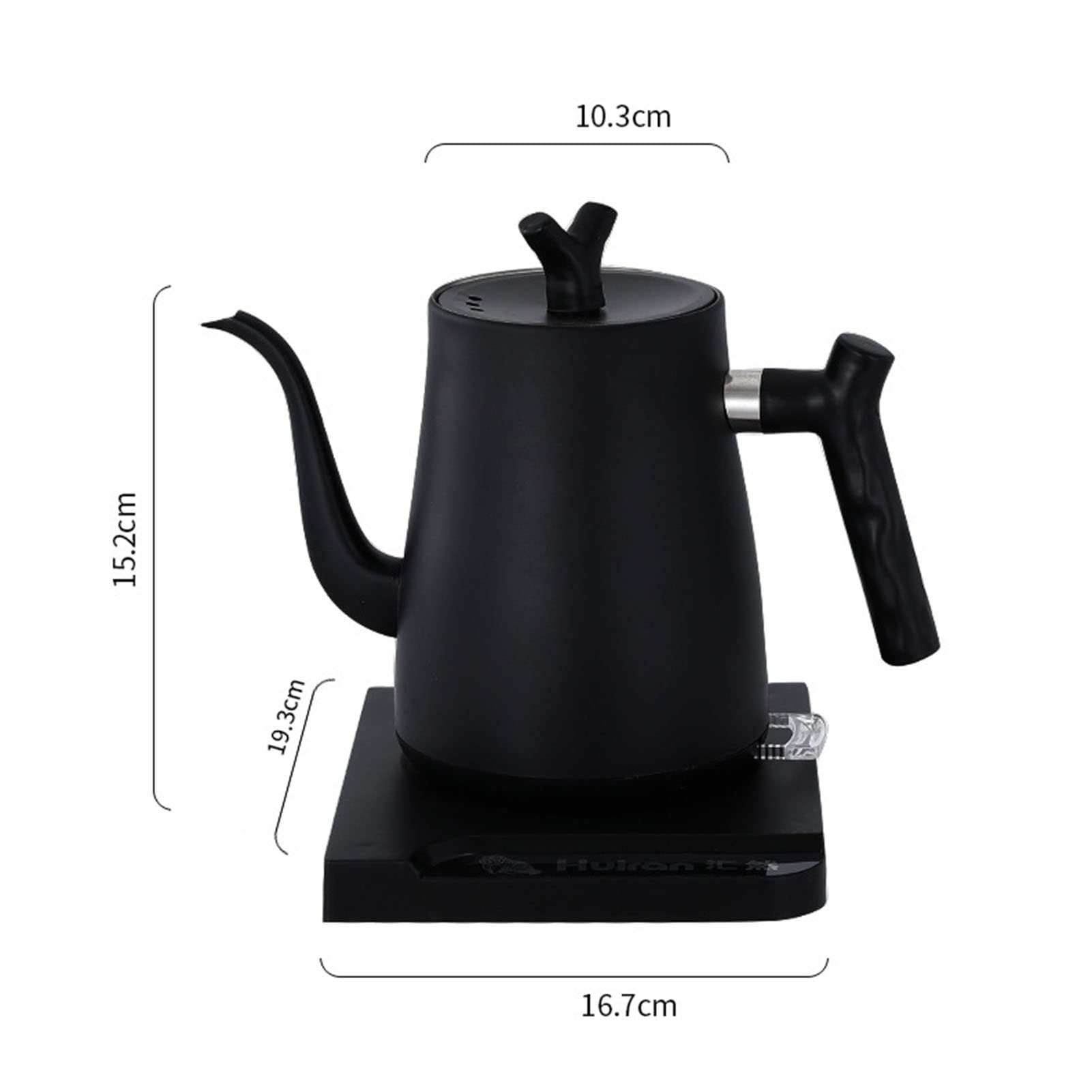 Hervidor Eléctrico con Cuello de Cisne, Hervidor Eléctrico de Acero Inoxidable, Café por Goteo, Té, Tetera Eléctrica con Apagado Automático, Protección Contra Ebullición en Seco