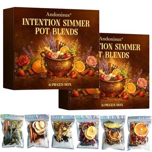 Simmer Pot Potpourri, Simmer Pot Mix, Home Energy Simmering Scents Fragrance Stovetop Potpourri Mix for Hostess Gifts, Holiday, Meditation & Ritual Spaces (12 pcs)